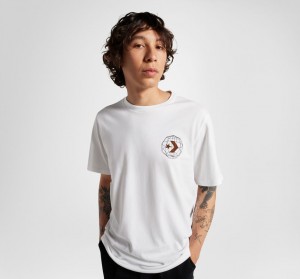 Converse All Star Mountain T-Shirt Hvide | 70186RGJQ