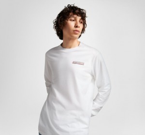 Converse All Star Vinter Chill Long-Sleeve T-Shirt Hvide | 73501CWOX