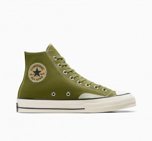 Converse Chuck 70 Crafted Ollie Patch Grøn Grøn | 92864APUB