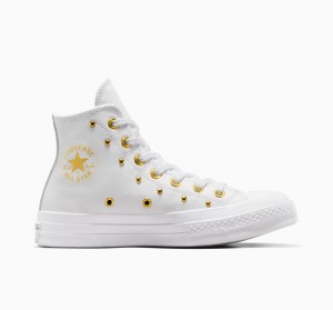 Converse Chuck 70 Star Studded Hvide Hvide Guld | 40531QTOF