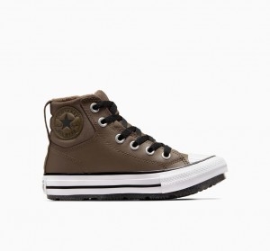 Converse Chuck Taylor All Star Berkshire Boot Læder Sort Hvide | 20741YKTS