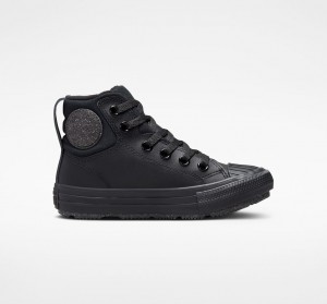 Converse Chuck Taylor All Star Berkshire Boot Læder Sort Sort Grå | 36579LSVI