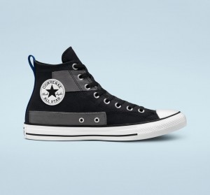 Converse Chuck Taylor All Star Desert Patchwork Sort Blå Hvide | 24679MJXW