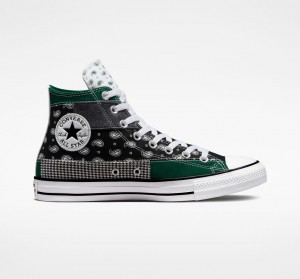 Converse Chuck Taylor All Star Hacked Patterns Sort Hvide | 20485YUEX