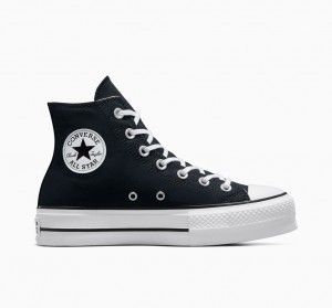 Converse Chuck Taylor All Star Lift Platform Sort Hvide Hvide | 71894EVUN