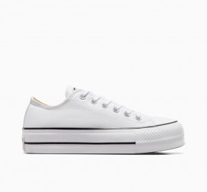 Converse Chuck Taylor All Star Lift Platform Hvide Sort Hvide | 28607MLWU