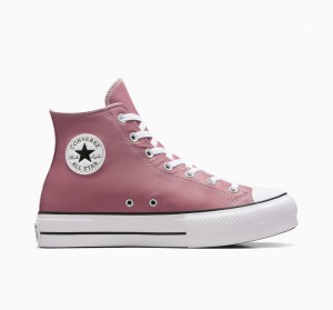 Converse Chuck Taylor All Star Lift Platform Excess Materials Lyserød Hvide Sort | 21458PSAB