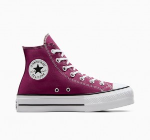 Converse Chuck Taylor All Star Lift Platform Seasonal Color Hvide Sort | 46732EXPU