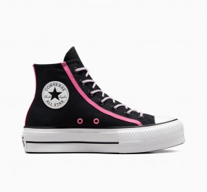 Converse Chuck Taylor All Star Lift Platform Utility Twist Sort Lyserød Hvide | 35826NZTS