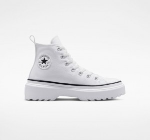 Converse Chuck Taylor All Star Lugged Lift Platform Canvas Hvide Hvide Sort | 86907SWTA