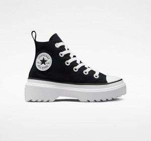 Converse Chuck Taylor All Star Lugged Lift Platform Canvas Sort Sort Hvide | 73415PDVL