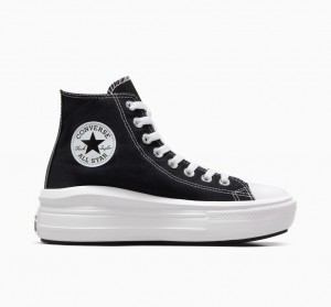 Converse Chuck Taylor All Star Move Platform Sort Hvide | 73950ZRHT