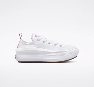 Converse Chuck Taylor All Star Move Platform Hvide Lilla Hvide | 92861NGWE