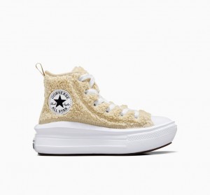 Converse Chuck Taylor All Star Move Platform Sherpa Hvide Sort | 04627GUIQ