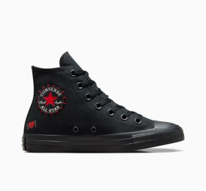 Converse Chuck Taylor All Star Rose Sort Rød Grøn | 48235NBCX