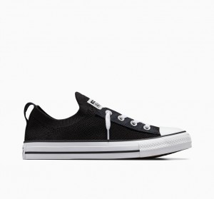 Converse Chuck Taylor All Star Shoreline Knit Slip Sort Hvide Sort | 08269OATI