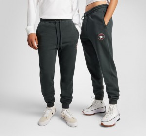 Converse Converse Go-To All Star Patch Standard-Fit Fleece Sweatpants Grøn | 86291RVNJ