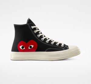 Converse Converse x Comme des Garçons PLAY Chuck 70 Sort Hvide Rød | 42306PABY