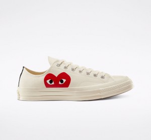 Converse Converse x Comme des Garçons PLAY Chuck 70 Hvide Rød | 04831WKJD