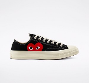 Converse Converse x Comme des Garçons PLAY Chuck 70 Sort Hvide Rød | 78902XKOY