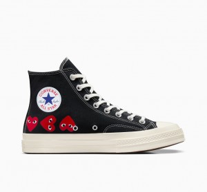 Converse Converse x Comme des Garçons PLAY Chuck 70 Multi Heart Sort Rød | 82051CDJS