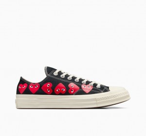 Converse Converse x Comme des Garçons PLAY Chuck 70 Multi Heart Sort Rød | 12978OCEB