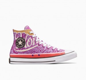 Converse Converse x Wonka Chuck Taylor All Star Swirl Lilla Hvide Sort | 45879IJCV