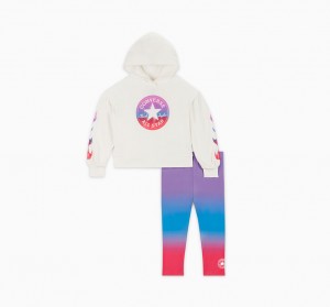 Converse Gradient Hoodie & Leggings Set Bright Violet | 60481OPJN