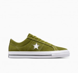 Converse One Star Pro Grøn Hvide Sort | 90652QOEL