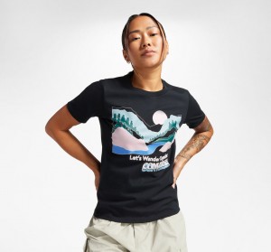 Converse Outdoor Art T-Shirt Sort | 78536SCBQ