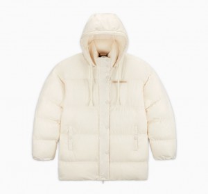 Converse Oversized Super Puffer Jacket Egret | 72596OKQB