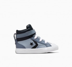 Converse Pro Blaze Páskové Læder Sølv Sort Hvide | 57406XNTC