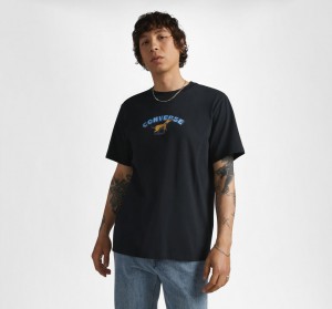 Converse Recreation Department Grafisk T-Shirt Sort | 49650WAJQ