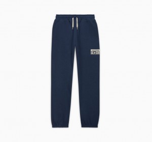 Converse Relaxed Fleece Joggers Mørkeblå | 02319GIHV