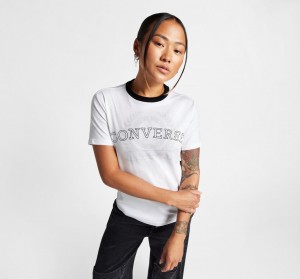 Converse Retro Chuck Taylor T-Shirt Hvide | 25469GOIW