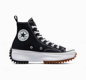 Converse Run Star Hike Platform Sort Hvide | 91673ZRKH