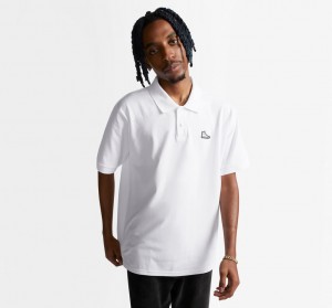 Converse Shoe Patch Polo Shirt Hvide | 86071PIUB