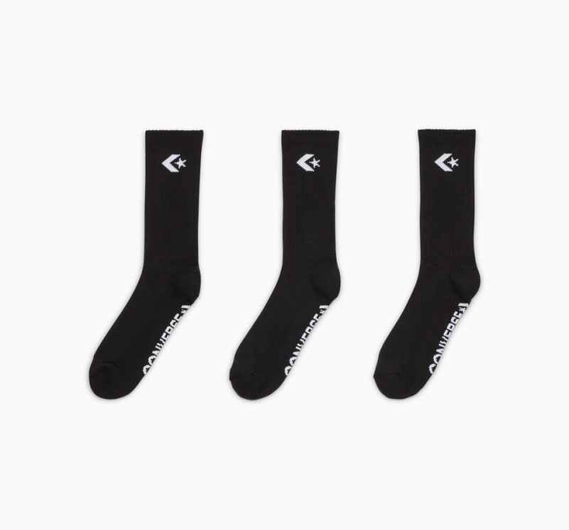 Converse 3-Pack Embroidered Crew Socks Sort | 30192SOYK