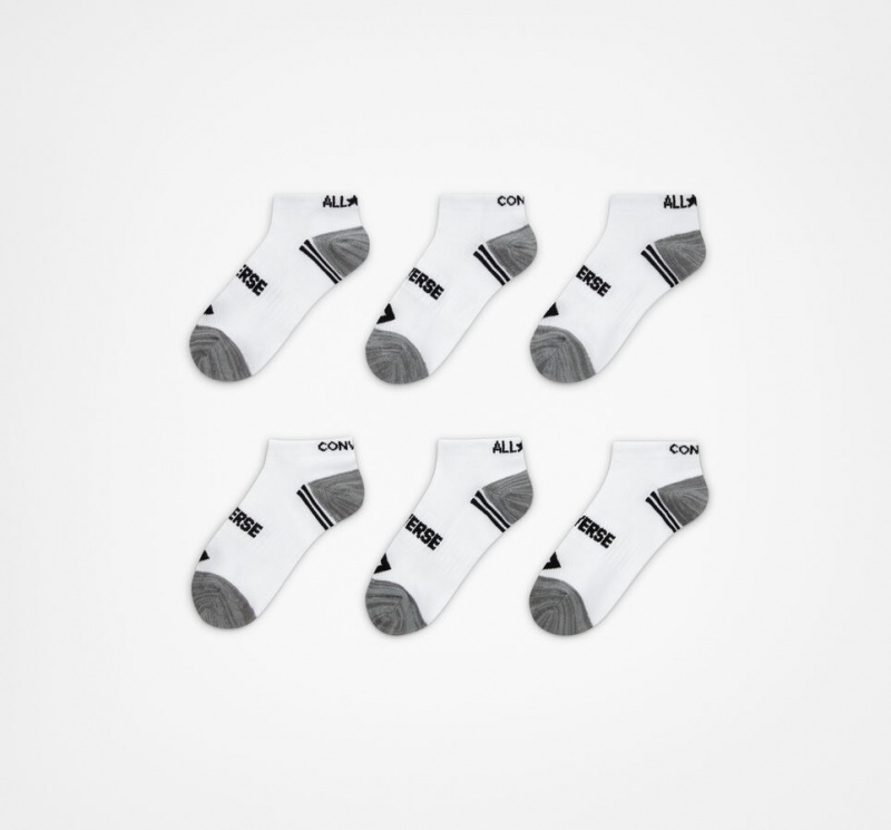 Converse 6-Pack No-Show Socks Hvide | 63089RSJL