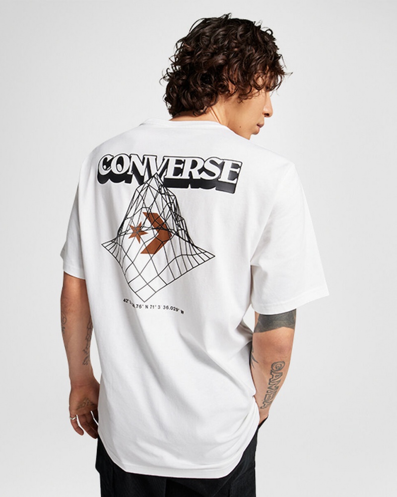 Converse All Star Mountain T-Shirt Hvide | 96345GCAB