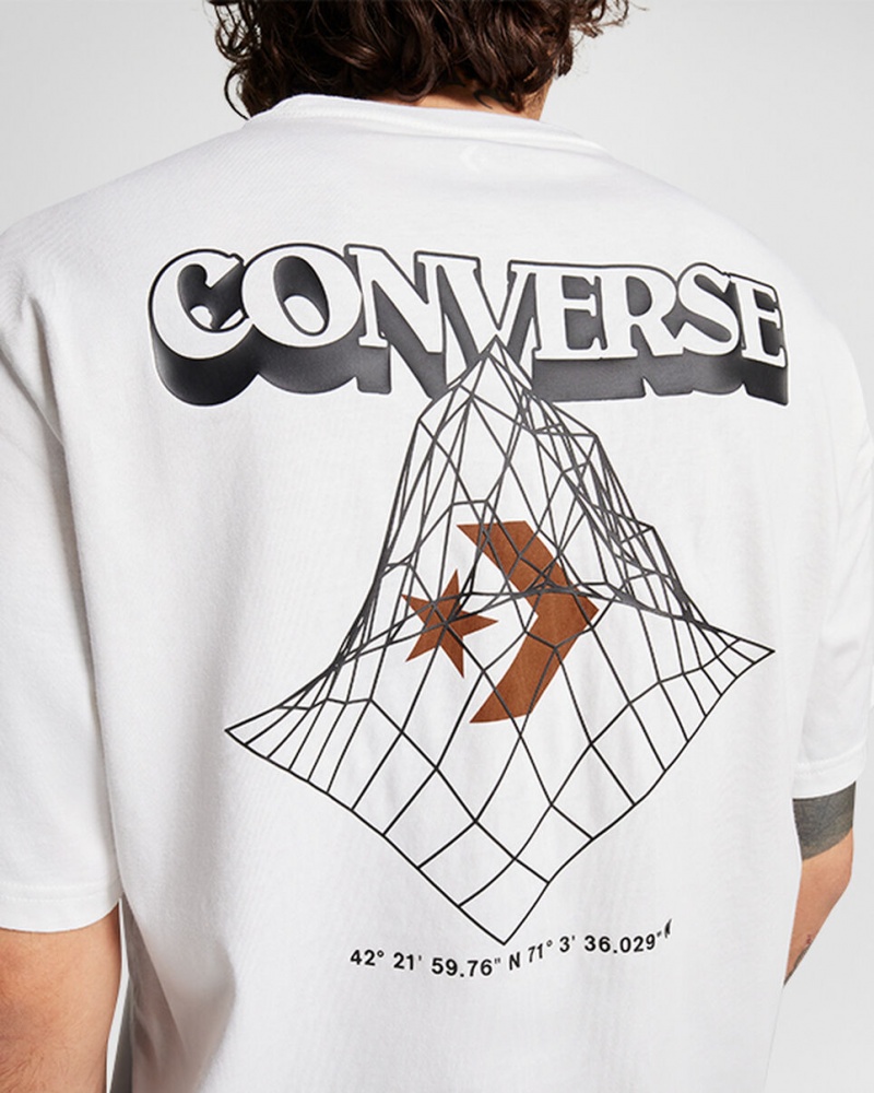 Converse All Star Mountain T-Shirt Hvide | 96345GCAB