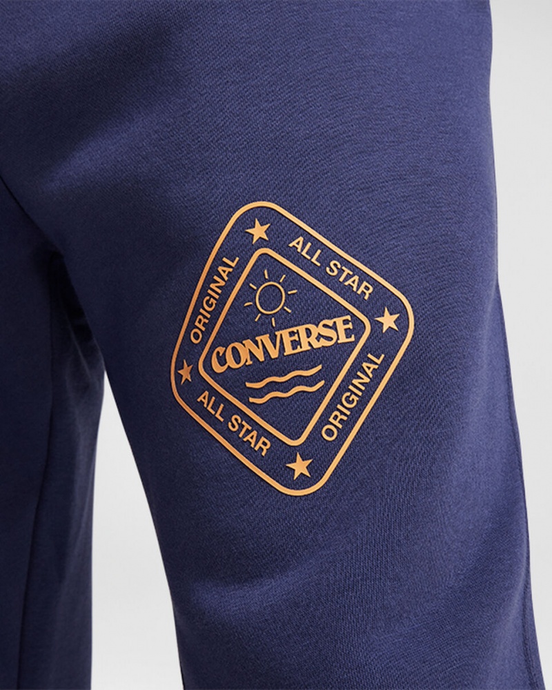 Converse All Star Vinter Grafisk Sweatpant Blå | 14908VBRU