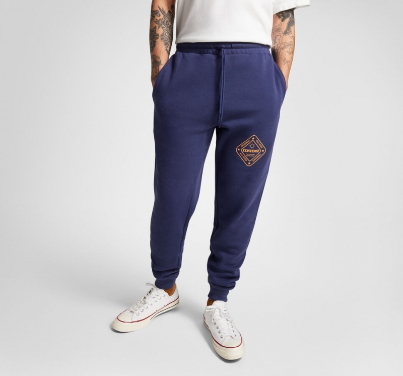 Converse All Star Vinter Grafisk Sweatpant Blå | 14908VBRU