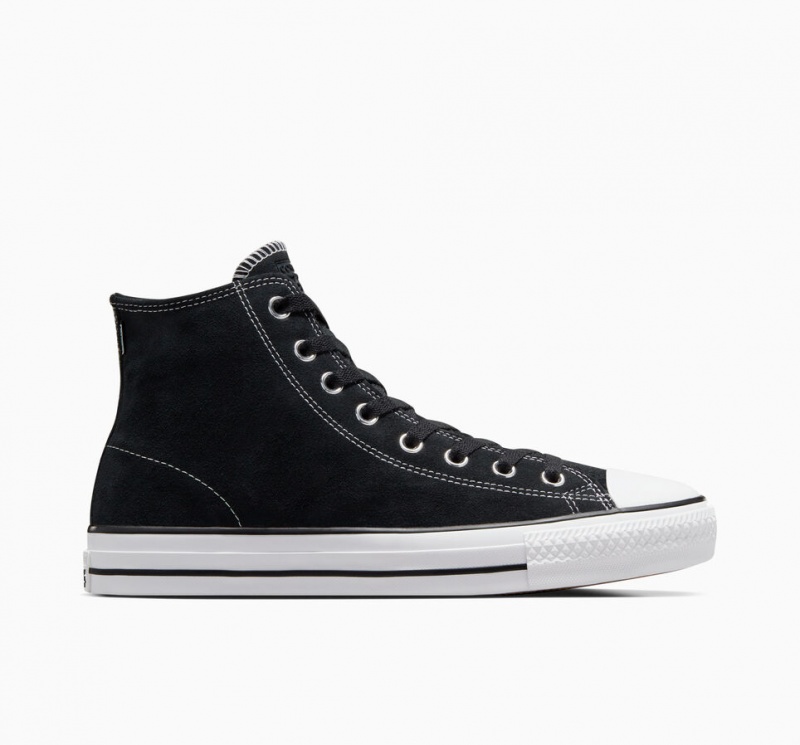 Converse CONS Chuck Taylor All Star Pro Ruskind Sort Sort Hvide | 97062GVIC