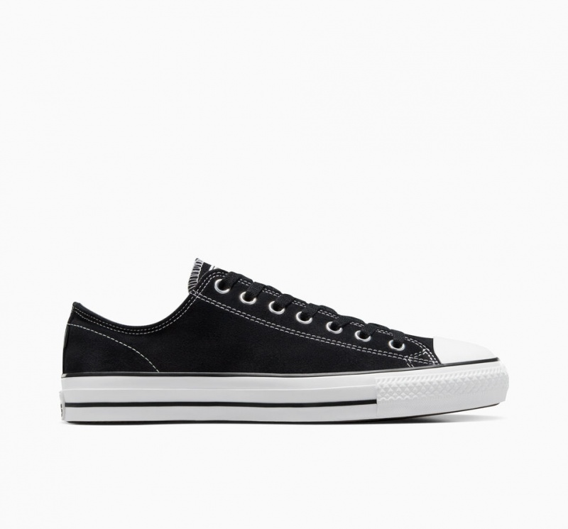 Converse CONS Chuck Taylor All Star Pro Ruskind Sort Sort Hvide | 97256CEXR