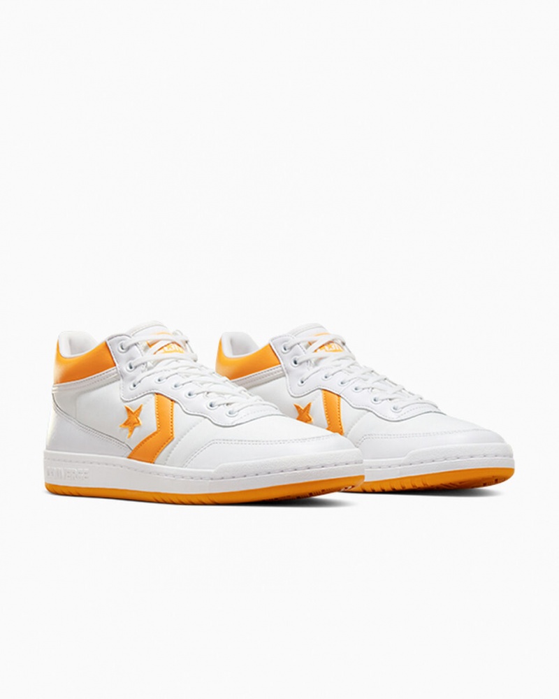 Converse CONS Fastbreak Pro Læder Hvide Lysegul Hvide | 52916RKFN