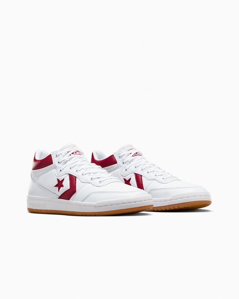 Converse CONS Fastbreak Pro Læder Hvide Rød Hvide | 50732URKT