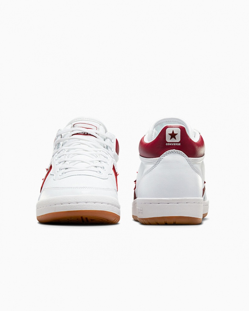 Converse CONS Fastbreak Pro Læder Hvide Rød Hvide | 50732URKT