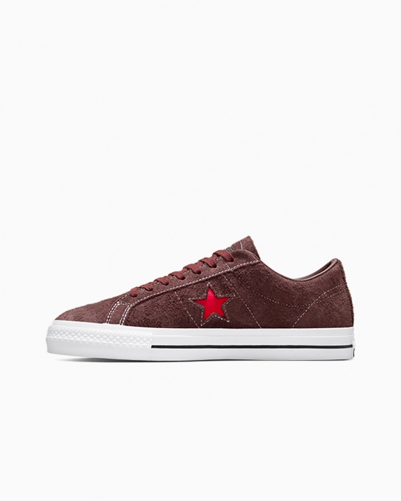 Converse CONS One Star Pro Brune Hvide Rød | 28537WUTR