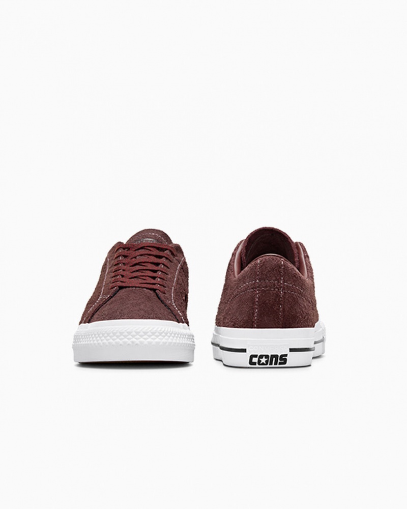 Converse CONS One Star Pro Brune Hvide Rød | 28537WUTR